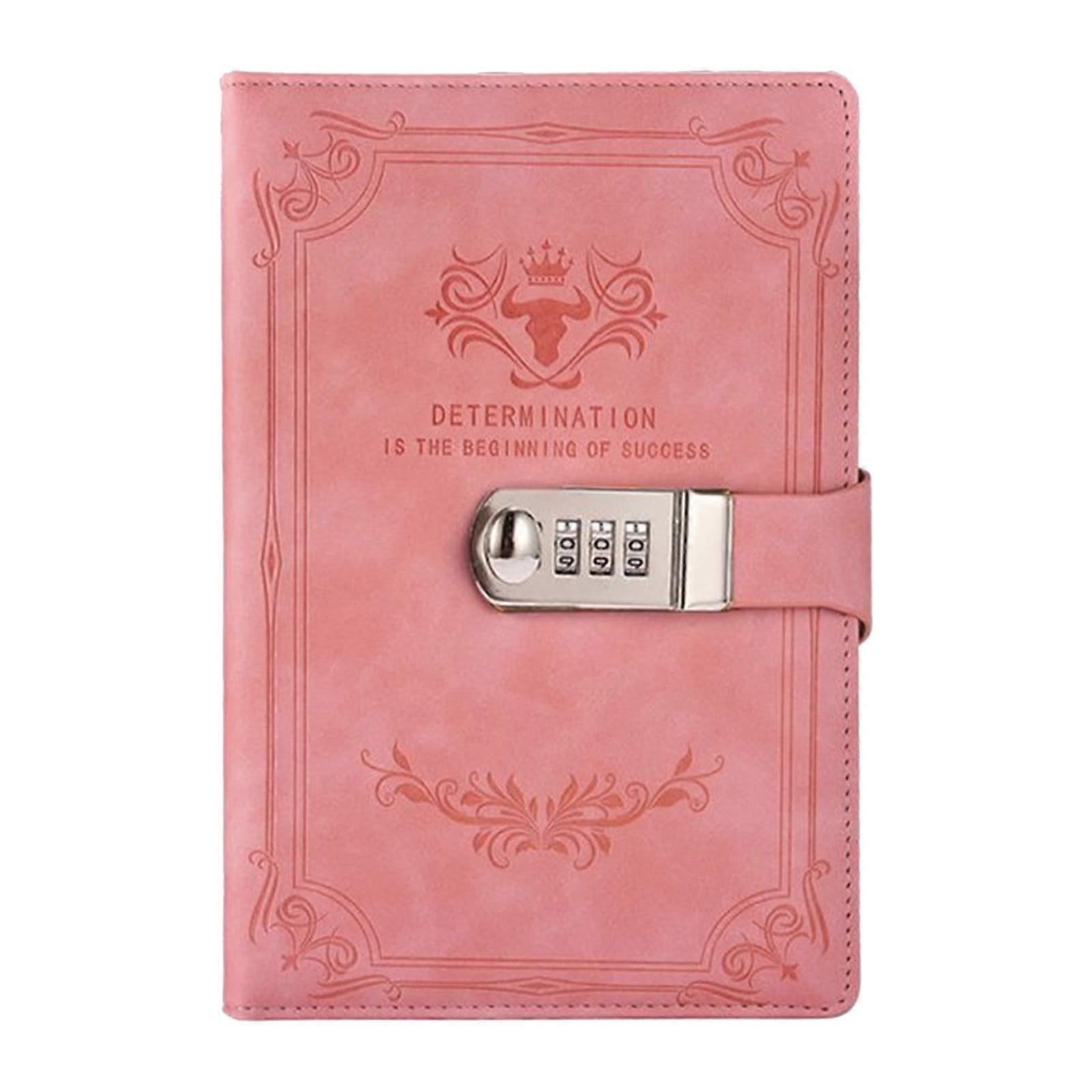 Begine Clearance Retro Password Book with Lock Diary B,Password Lock Notebook A5 Pu Leather Password Lock Notebook Student Business Office,Notebook