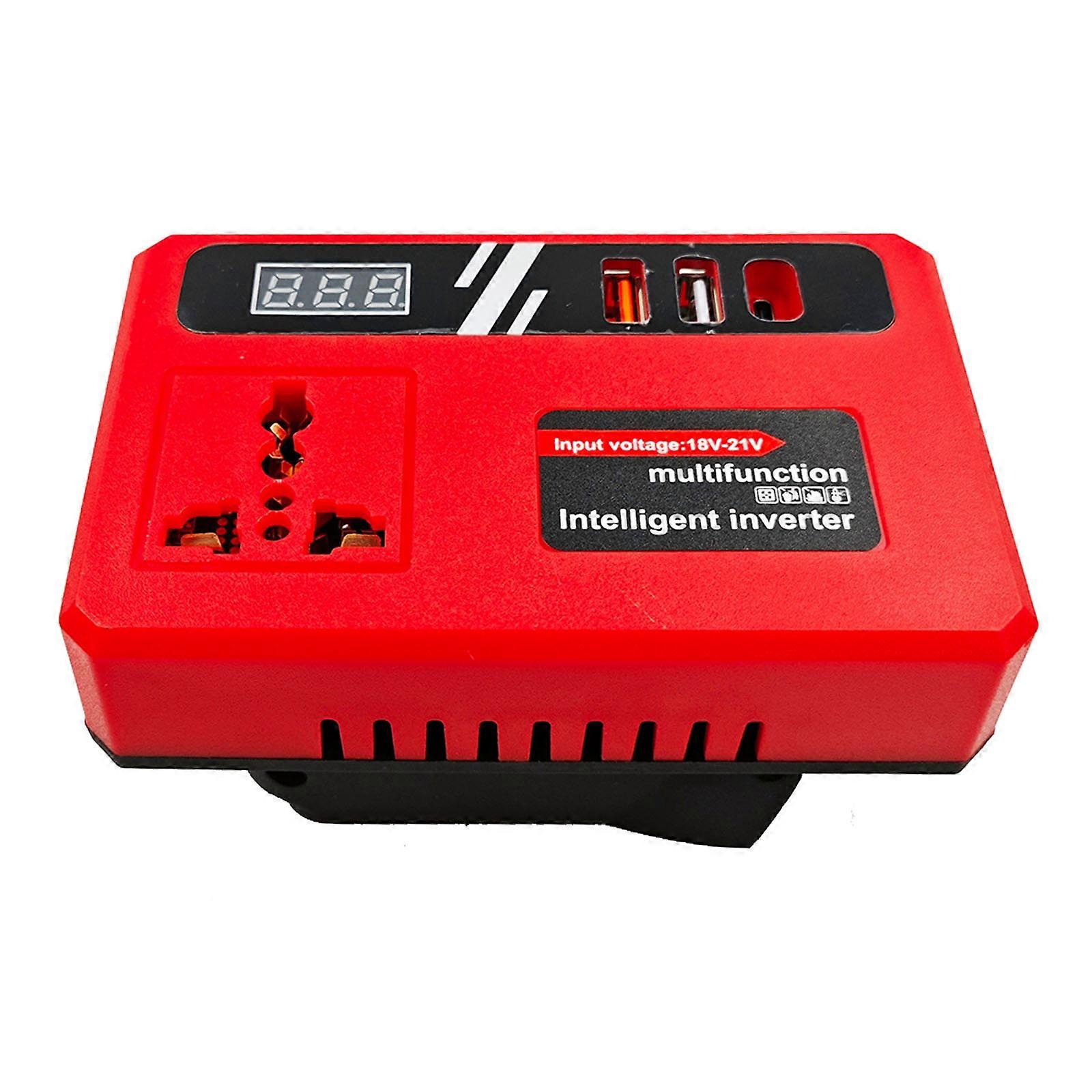 18-21V To 220V Intelligent Battery Inverter Double USB Interfaces Power Supply Inverter Voltage Converter Enduring Multicolor