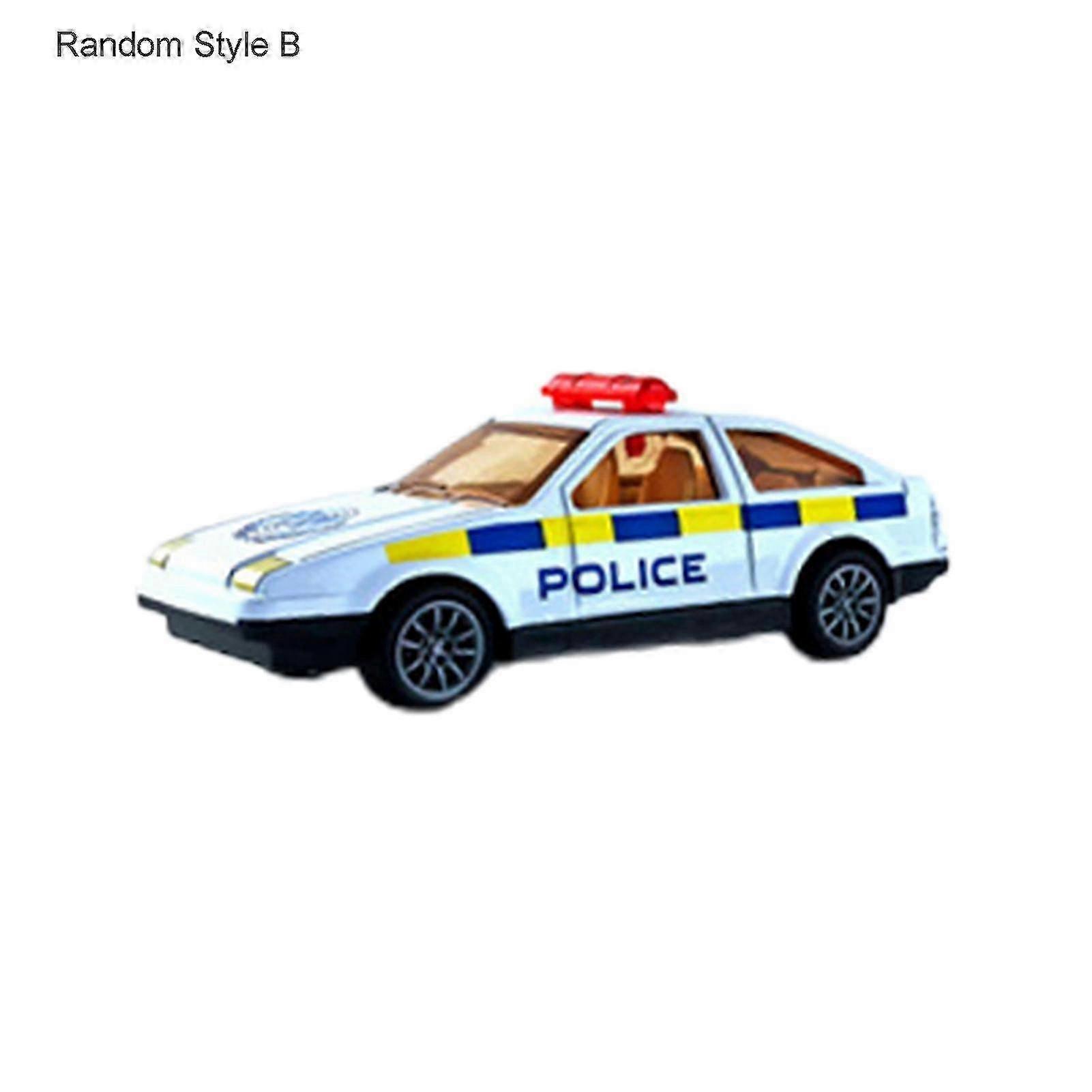 Farfi Car Model Realistic Simple Operation Alloy Police Car Model Kids Toy For Interactive Play