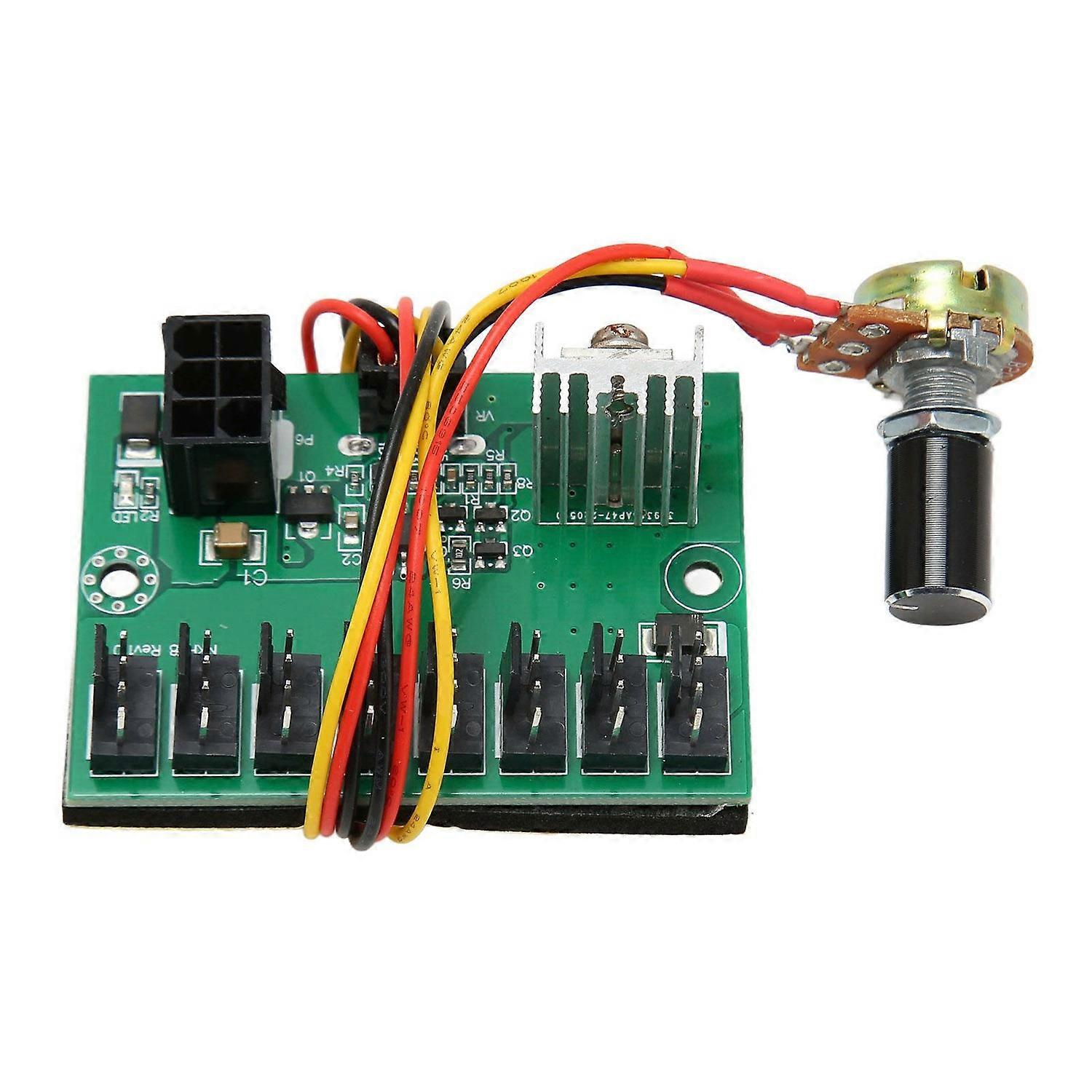 PWM Fan Hub DC 12V 8 Way PC Fan Speed Controller Hub with 300mm Cable for 2 Pin 3 Pin 4 Pin PC Fan
