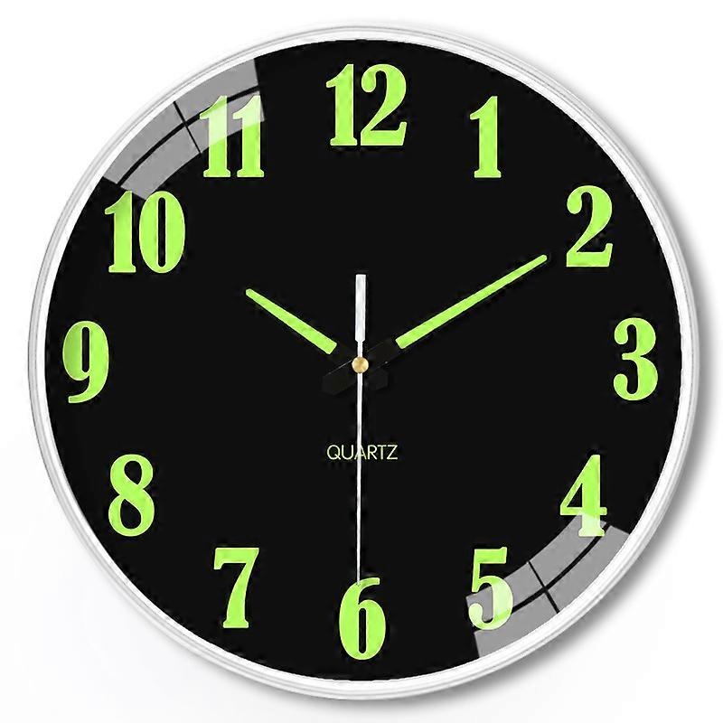 1pc glow-in-the-dark wall clock, silent clock that is quiet and does not tick, glow-in-the-dark clock, powered by a quartz batte