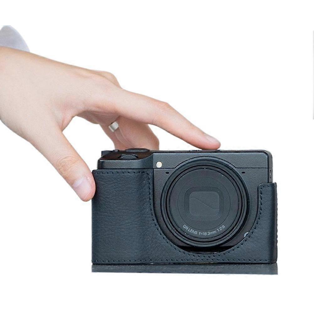 Genuine Leather Protective Case for Ricoh GR4 Camera with Enhanced Grip and Scratch Resistance