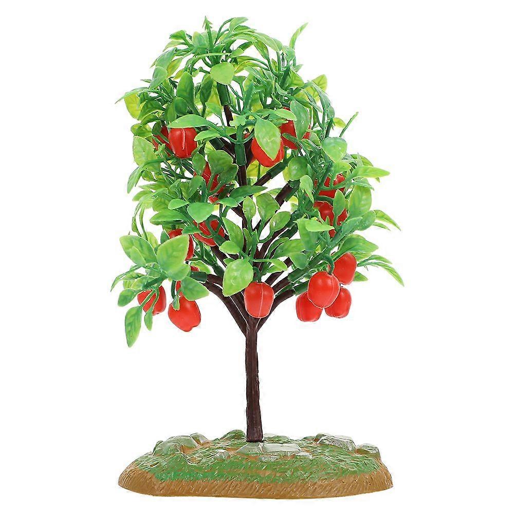 Miniature Apples Tree Model for DIY Crafts for Diorama and Architecture Model Materials Small Simulation Tree for Train Railway Scenery