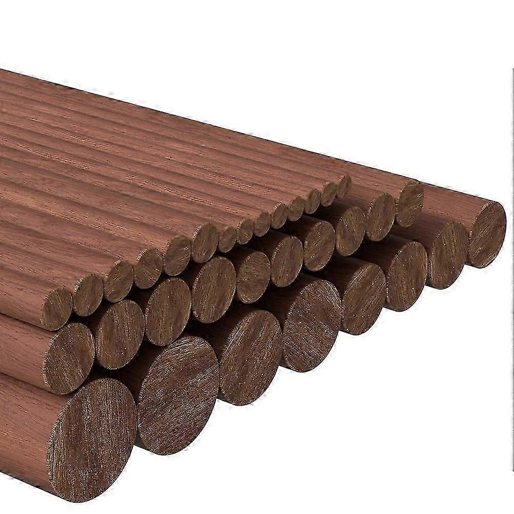 32 قطعة 7 حجم قضبان وتد خشبية من خشب الجوز طويلة قضبان وتد خشبية طويلة العصي