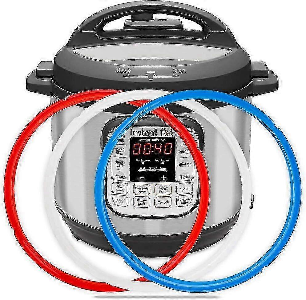 Silicone Sealing Ring for Instant Pot 6 Qt, Compatible with IP-DUO60/LUX60/DUO50/ILUX50/Pro 6Qt, 3-Pack