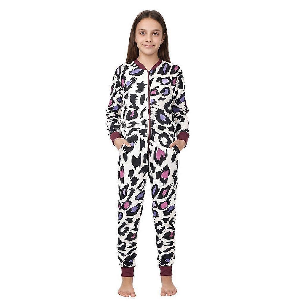 Παιδικά Unisex 100% Βαμβακερά Λευκά Λεοπάρ Print Onesie