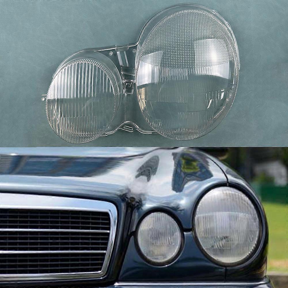 Pour Mercedes-Benz W210 E200 E220 E230 E350 (1995-2000) : cache-phare transparent en plexiglas.