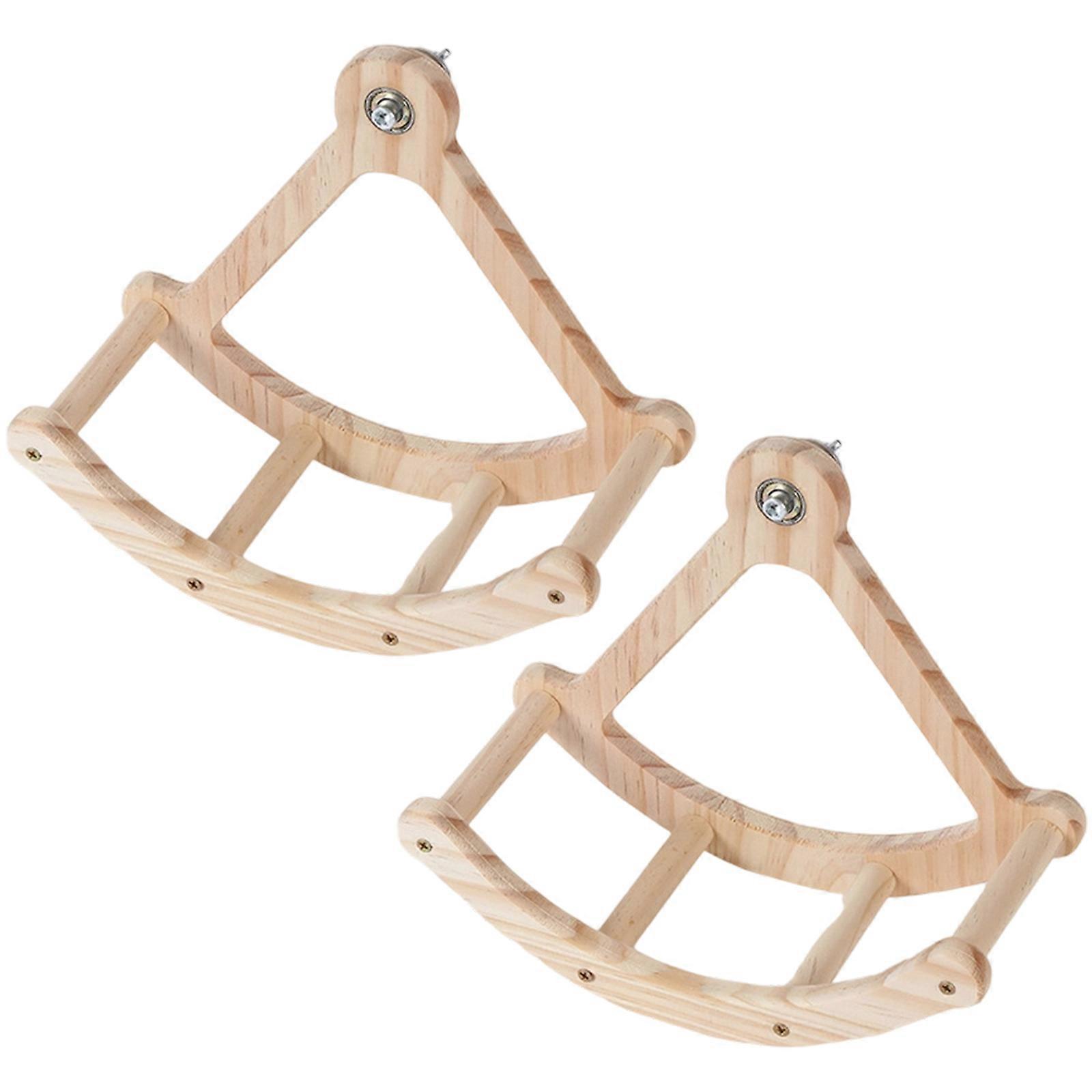 Durability Wooden Bird Playgrounds Pirate Ship Interactively Bird Enrichment Ship for Bird Activity Multicolor