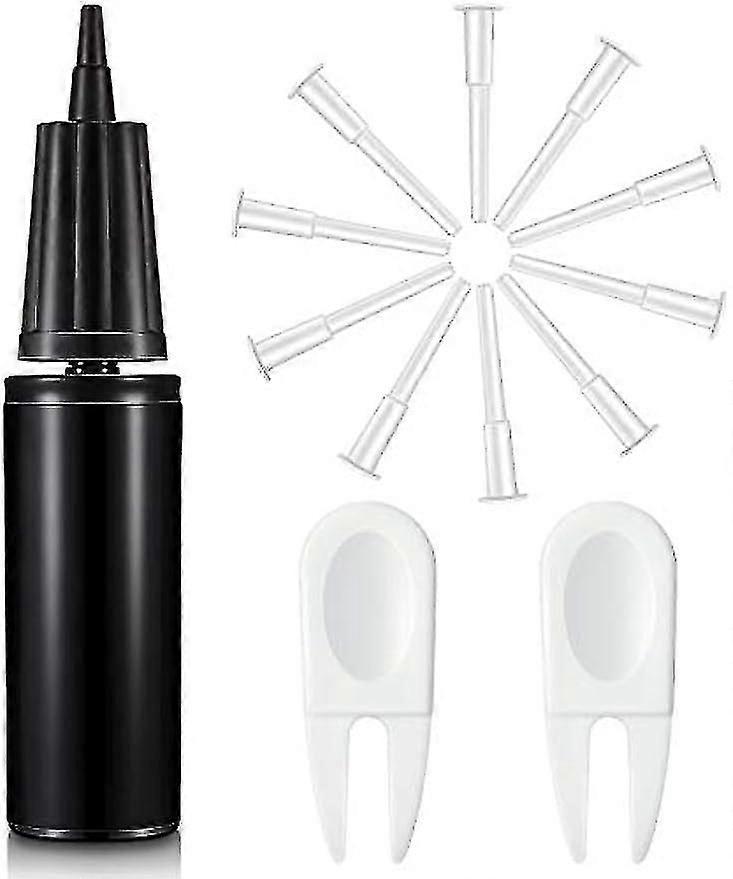 エクササイズボールハンドポンプフィットネスヨガボールエアポンプボールインフレータポンプ2ピースエクササイズボールプラグリムーバーと10ピースエクササイズボールエアプラグ