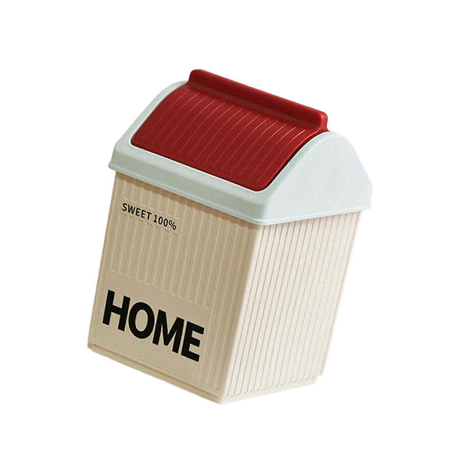 Cute Small Trash Can For Home Office Desk Bathroom Decorative Small Waste Bin In Multiple Color  Pink