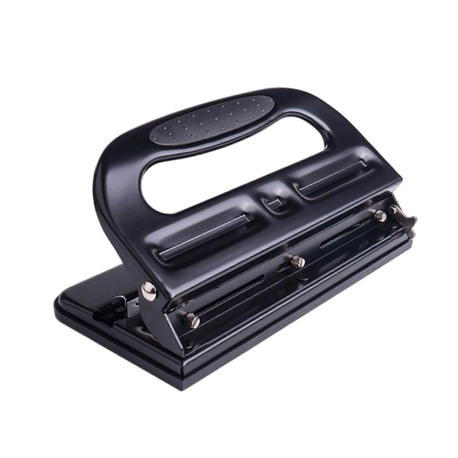 3 Hole Paper Puncher 30 Sheets Capacity Heavy Duty Holes Punches with Adjustable Guide For PVC Cards Laminated Sheets Multicolor