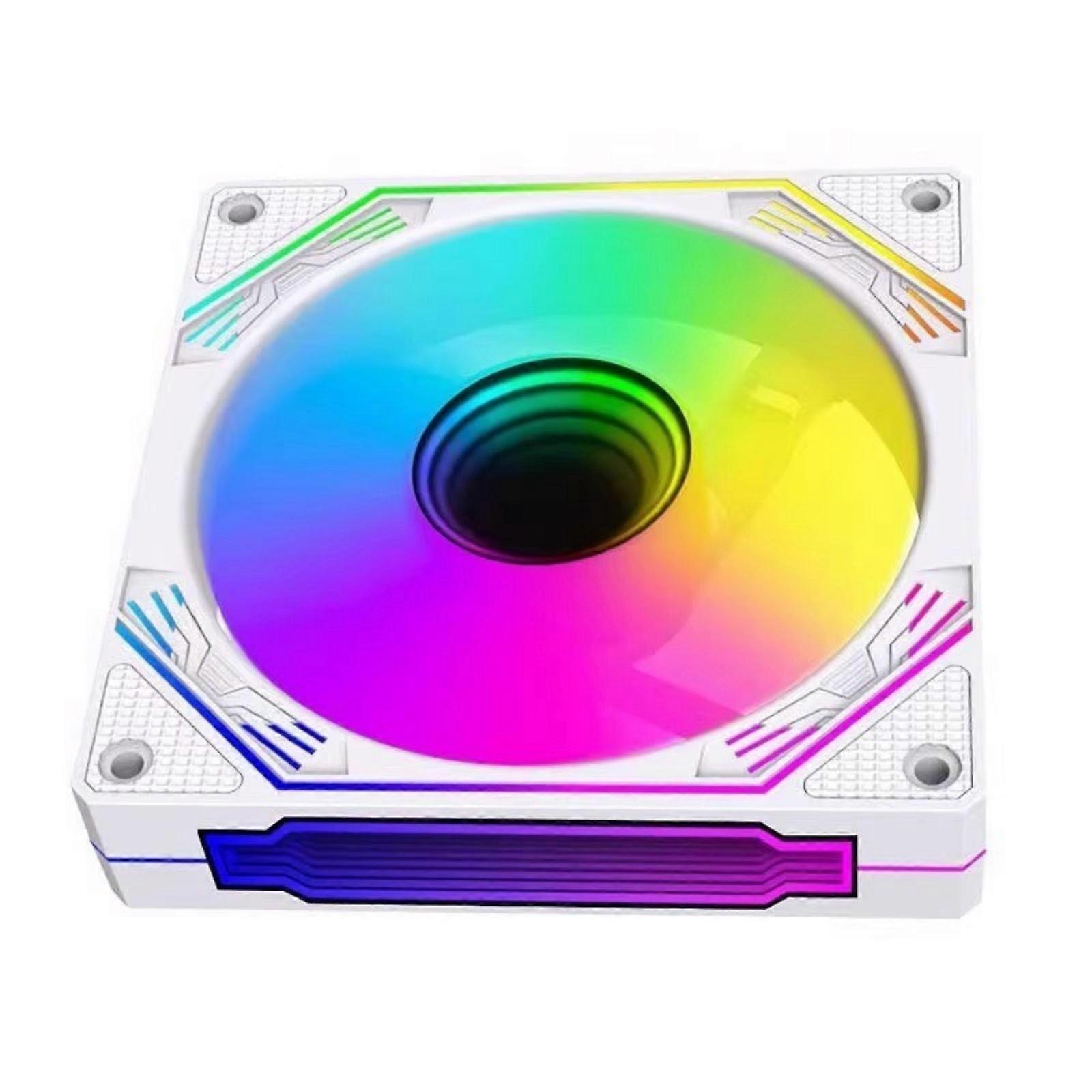 ARGB Infinitys Mirror 120mm Computer Case Fan, High Performances Cooling PWM Adjustable Speed 600-1500RPM  White