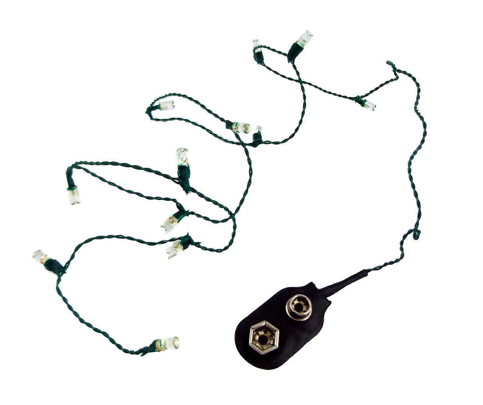 dolls house μικροσκοπική λευκή led σειρά Χριστούγεννα νεράιδα φώτα μπαταρία τρέχει 1:12