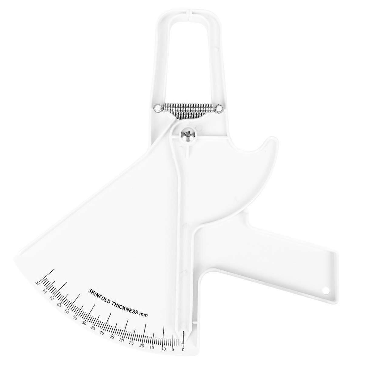 Body Fat Caliper with Measurement Chart and Spring Tester for Accurate Fitness Tracking Men Women White
