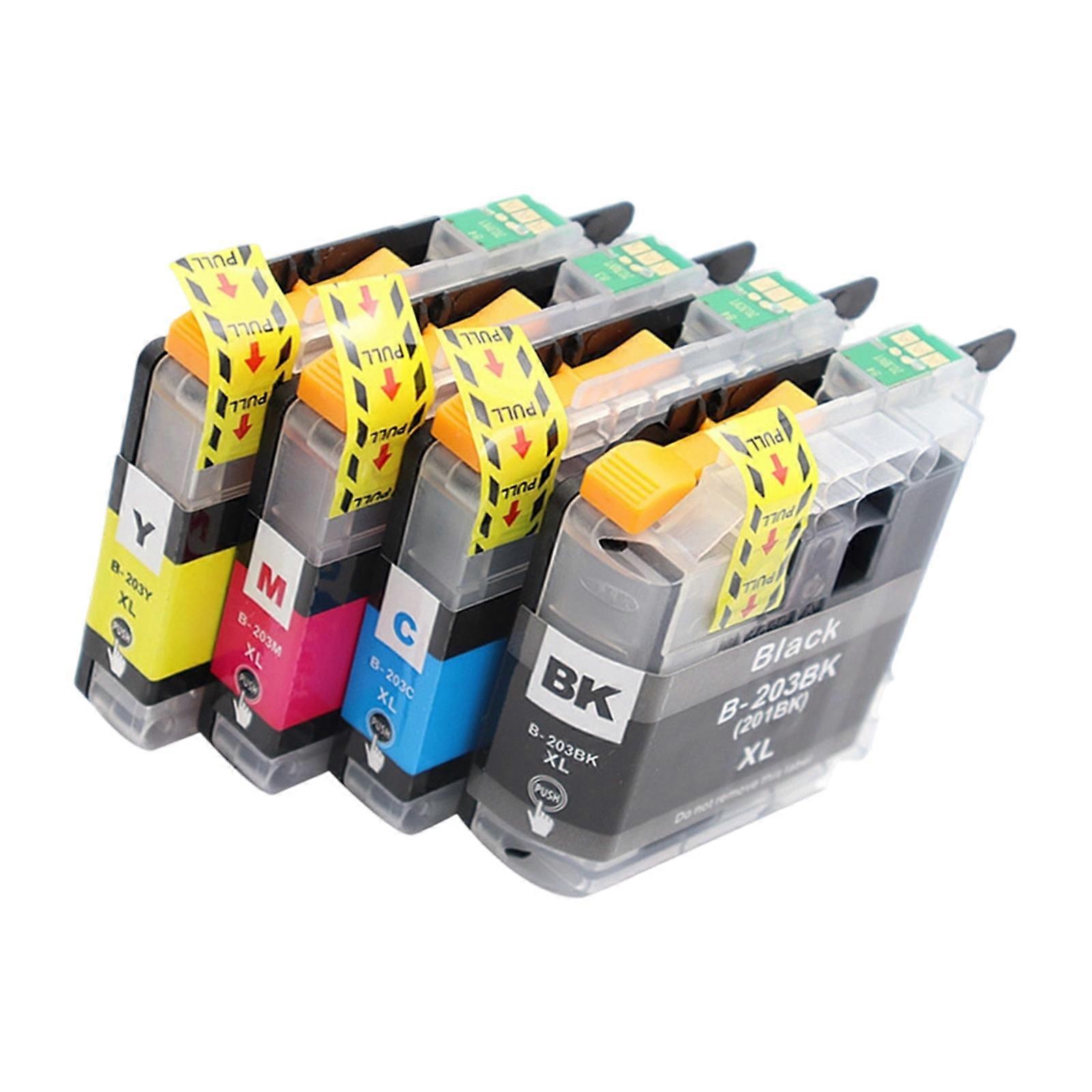 4 Color ABS Ink Cartridge Set For LC203 LC201 Printers for Output and Extended Use Multicolor