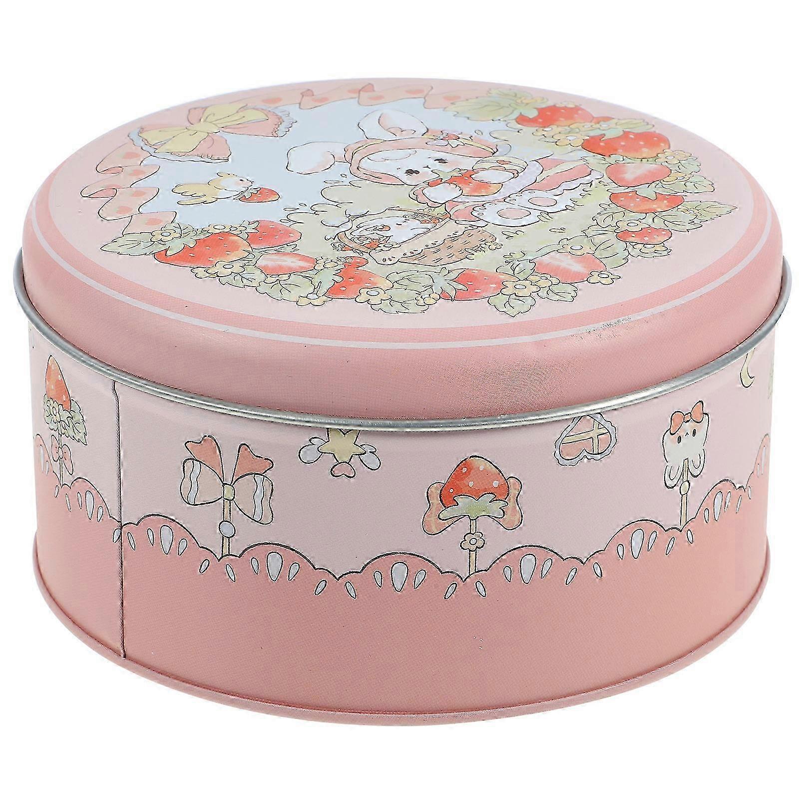 Tinplate Cookie Tin Easter Bunny Candy Tin Box Snacks Gift Tin Cookie Goodies Jar