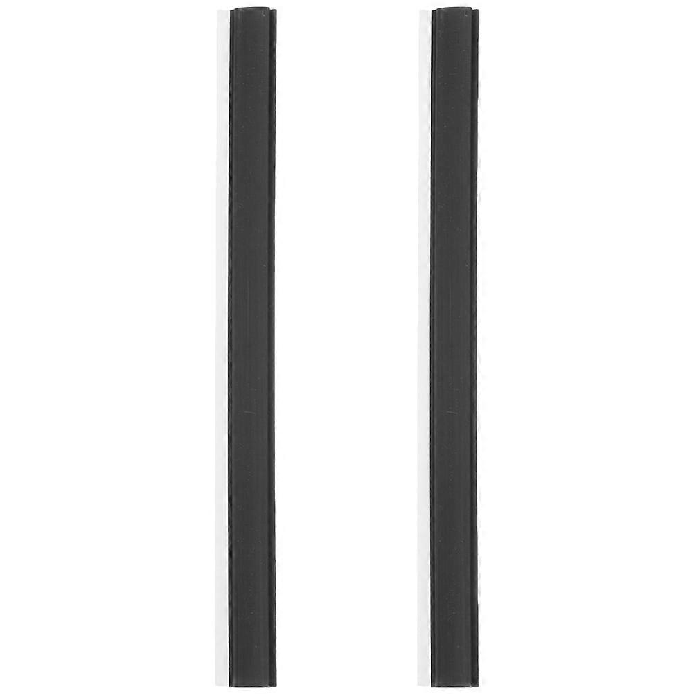 2x Plastic Strip Replacement for Dustpan - Black