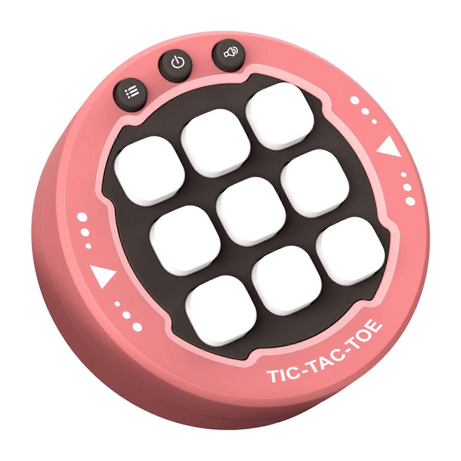 Portable Well Shaped Kids Game Toy Handheld Puzzle Game Console for Indoor and Outdoor Use Boosting Cognitive Skills   pink