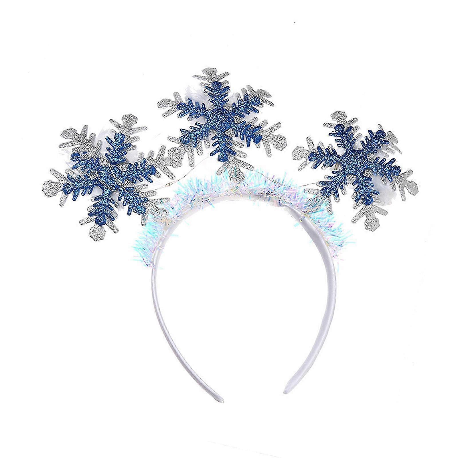 Snowflake Christmas Headband with LED Lights for Photo Props