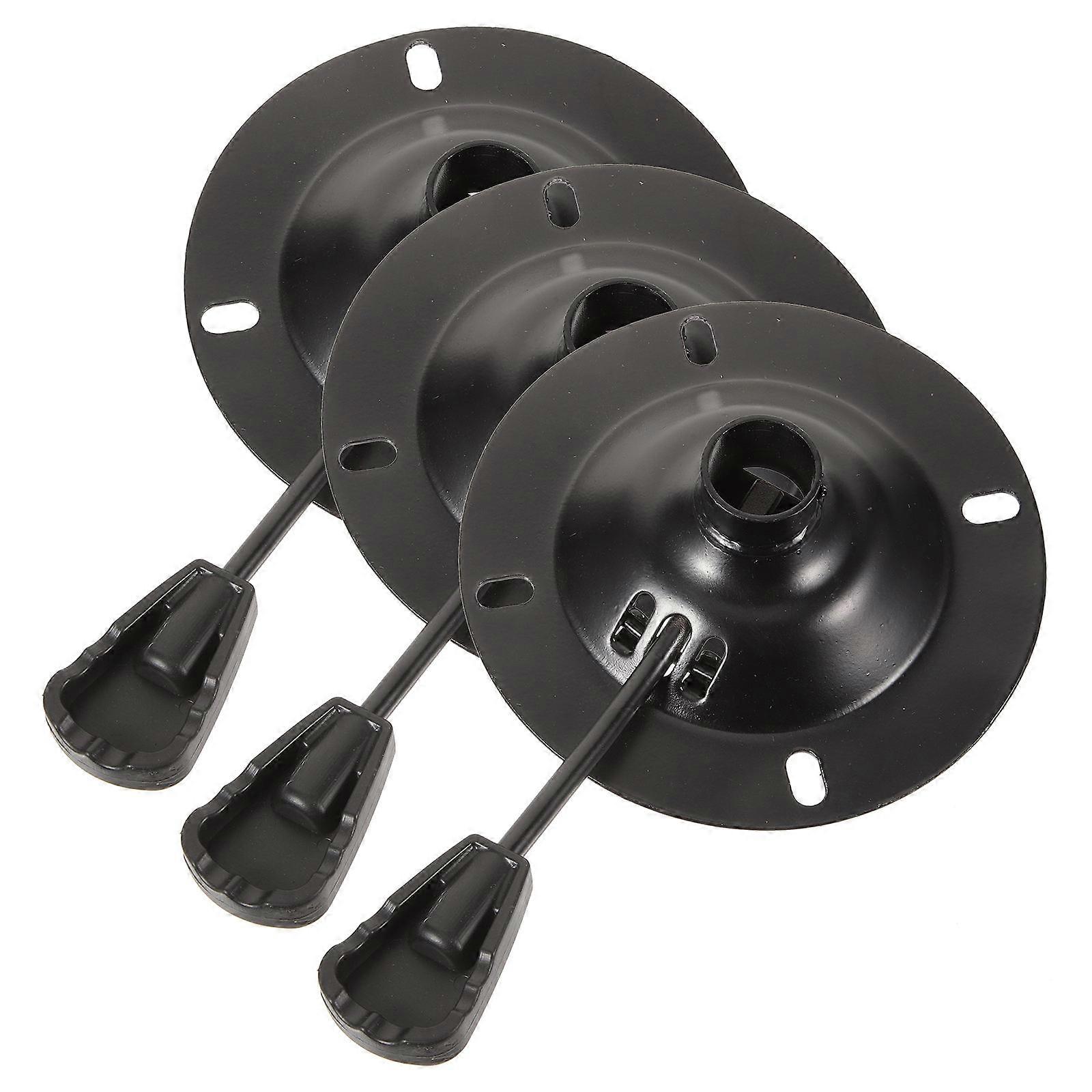 Black Chair Swivel Base Accessory for Chair Replacement Tilt Control Part 3Pcs