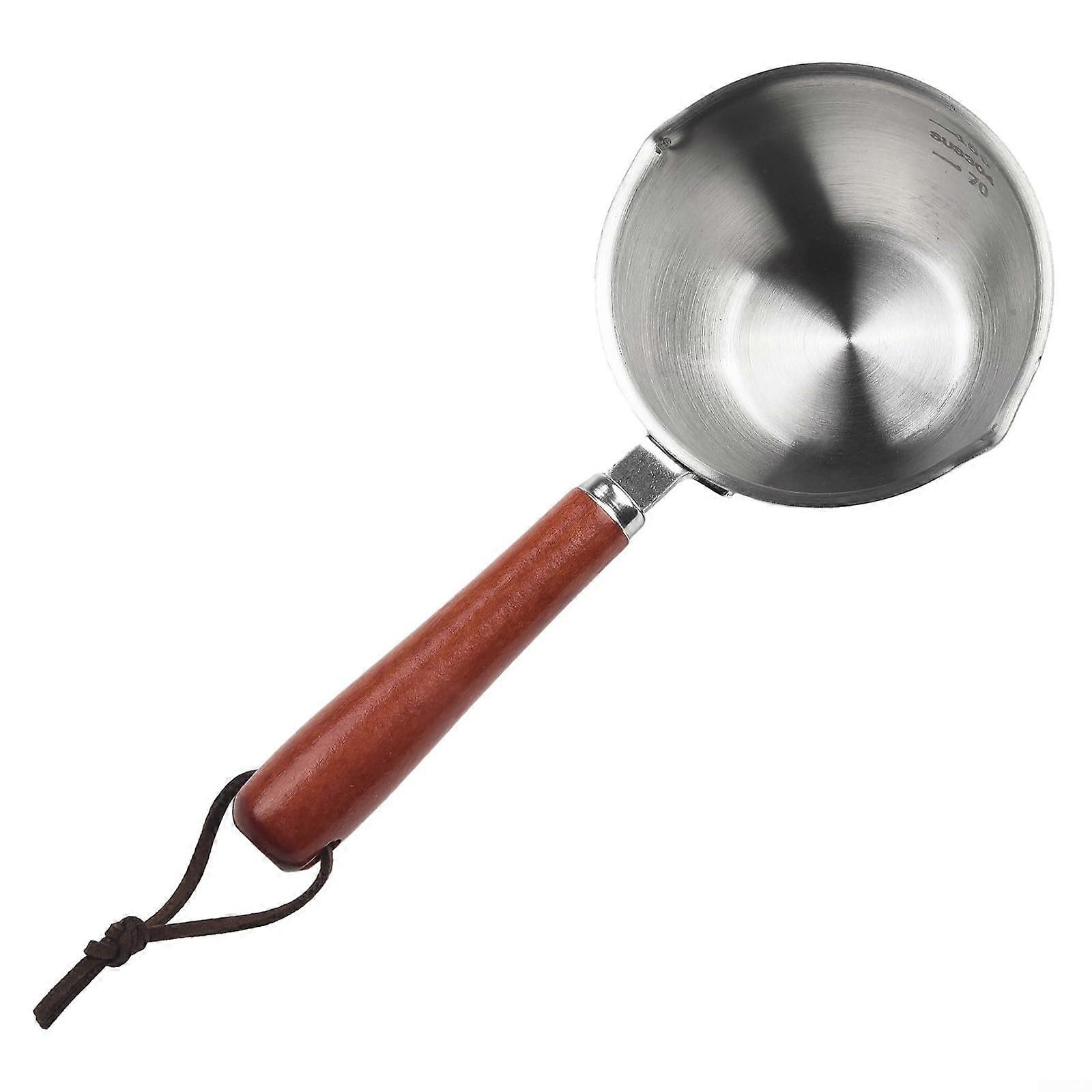 Stainless Steel Milk Pot 150ml Mini Saucepan with Ergonomic Handle for Coffee, Butter, Chocolate