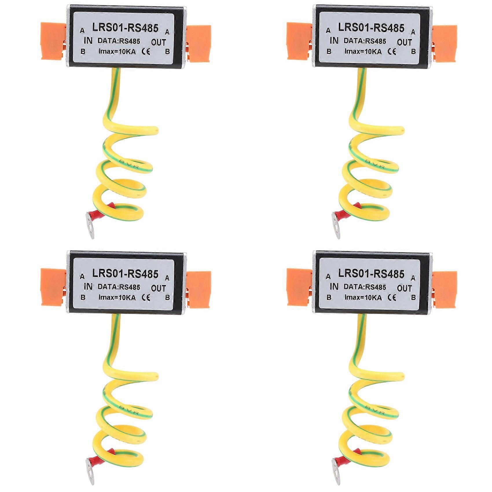 4X RS485 Date Signal Power Arrester Anti Surge Protector Monitoring CCTV Camera Protection Device Thunder Preventer