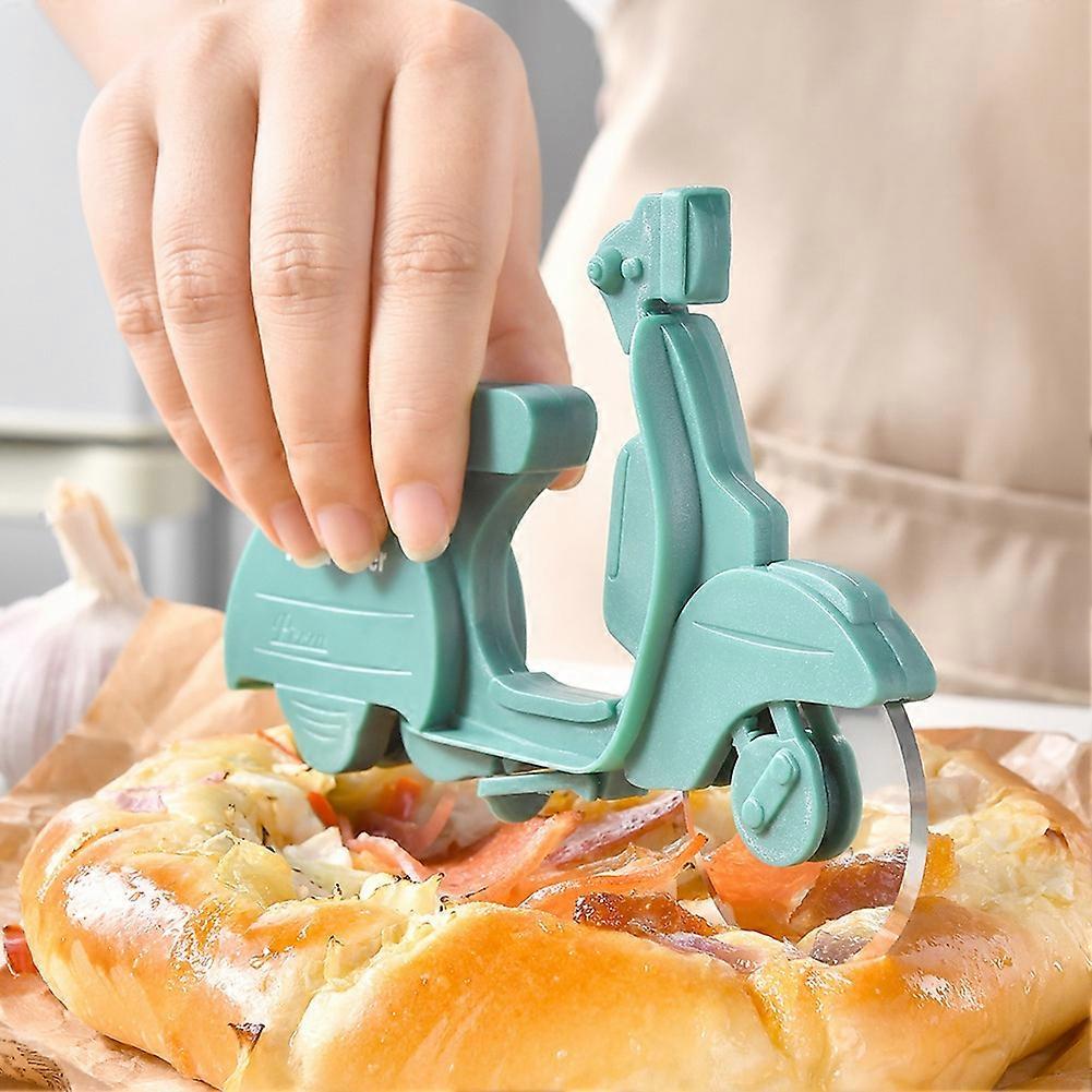 C Pizza Cutter Metal Bicycle Shape Wheel Motorcycle Roller
