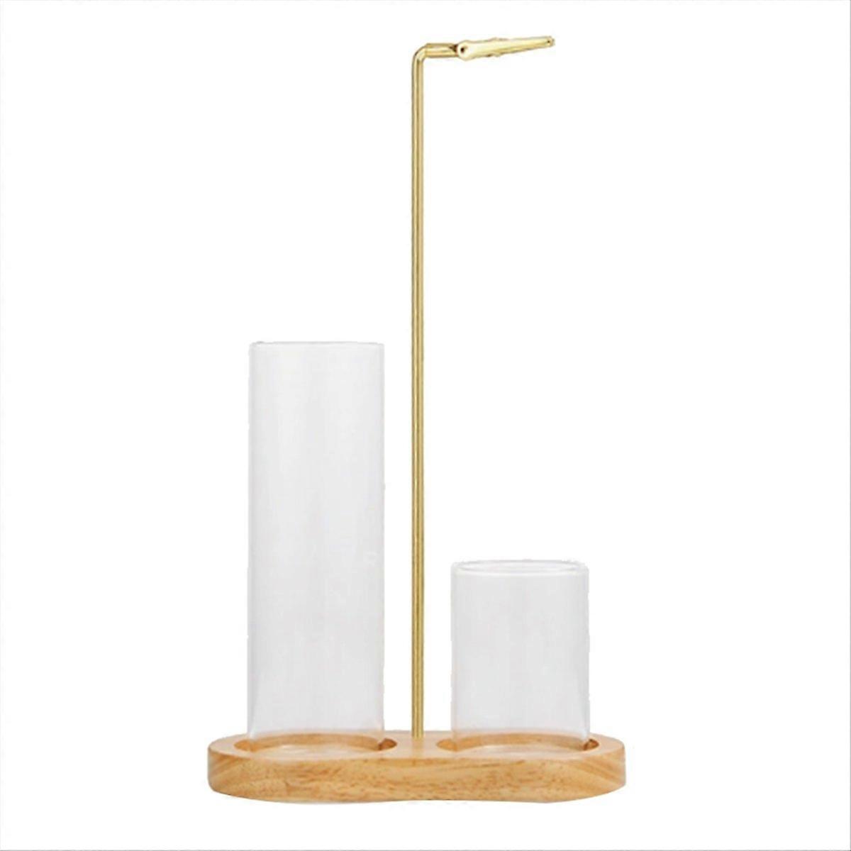 Räucherstäbchenhalter mit Aschefänger aus Glas, hellbraun