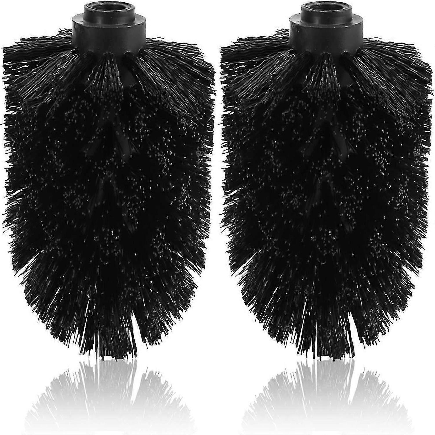2pcs toilet brush replacement head cleaning tool replacement head 8x9.5cm black