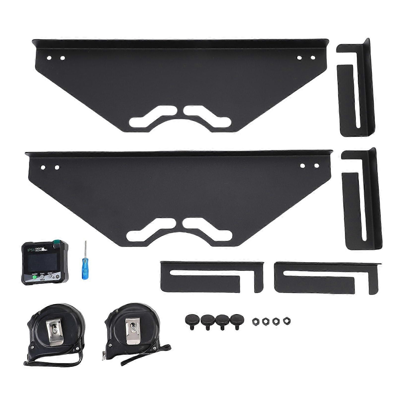 Precision Wheel Alignment Tool with Raised Toe Plate and Digital Angle Finder for Cars SUVs ATVs