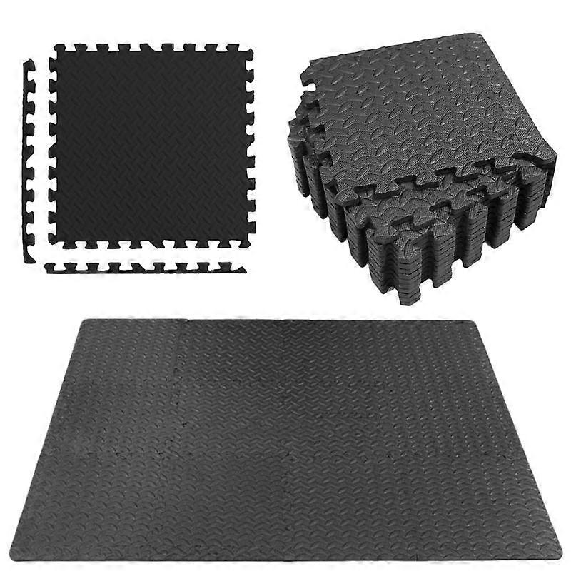 12-24 Pack Exercise Mats Puzzle Foam Mats Gym Flooring Mat Cover Set, 12x12x0.4 inch High-Density EVA Interlocking Foam Floor Tiles Protecto