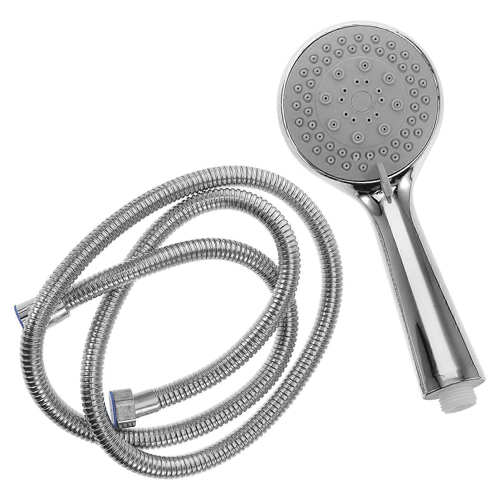High Pressure Showerhead Handheld Wand For Bathroom Use Silver ABS Durable Material 1 Set