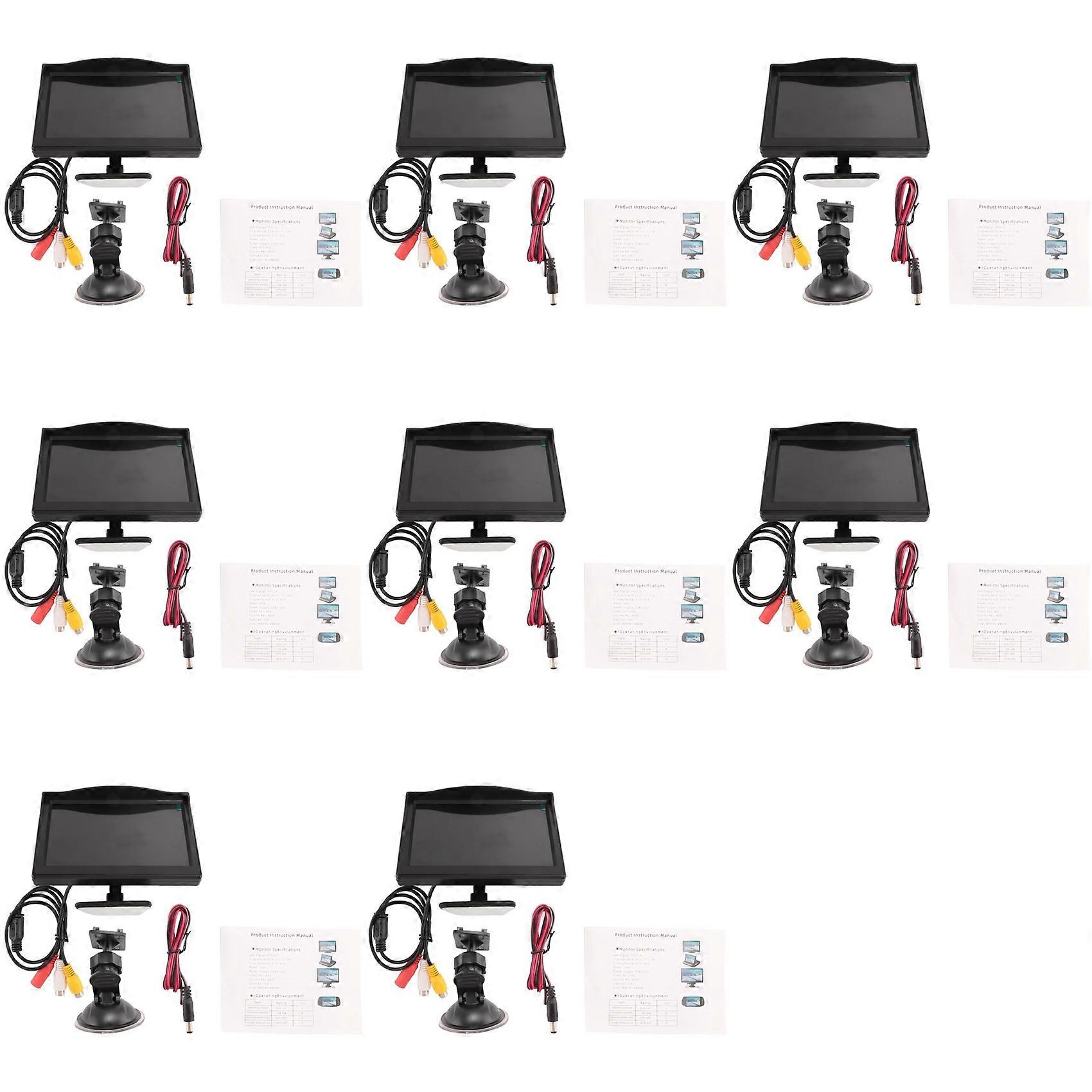 8pcs 5 Inch 800X480 TFT LCD HD Screen Monitor with Dual Mounting Bracket for Car Backup Camera/Rear View/DVD