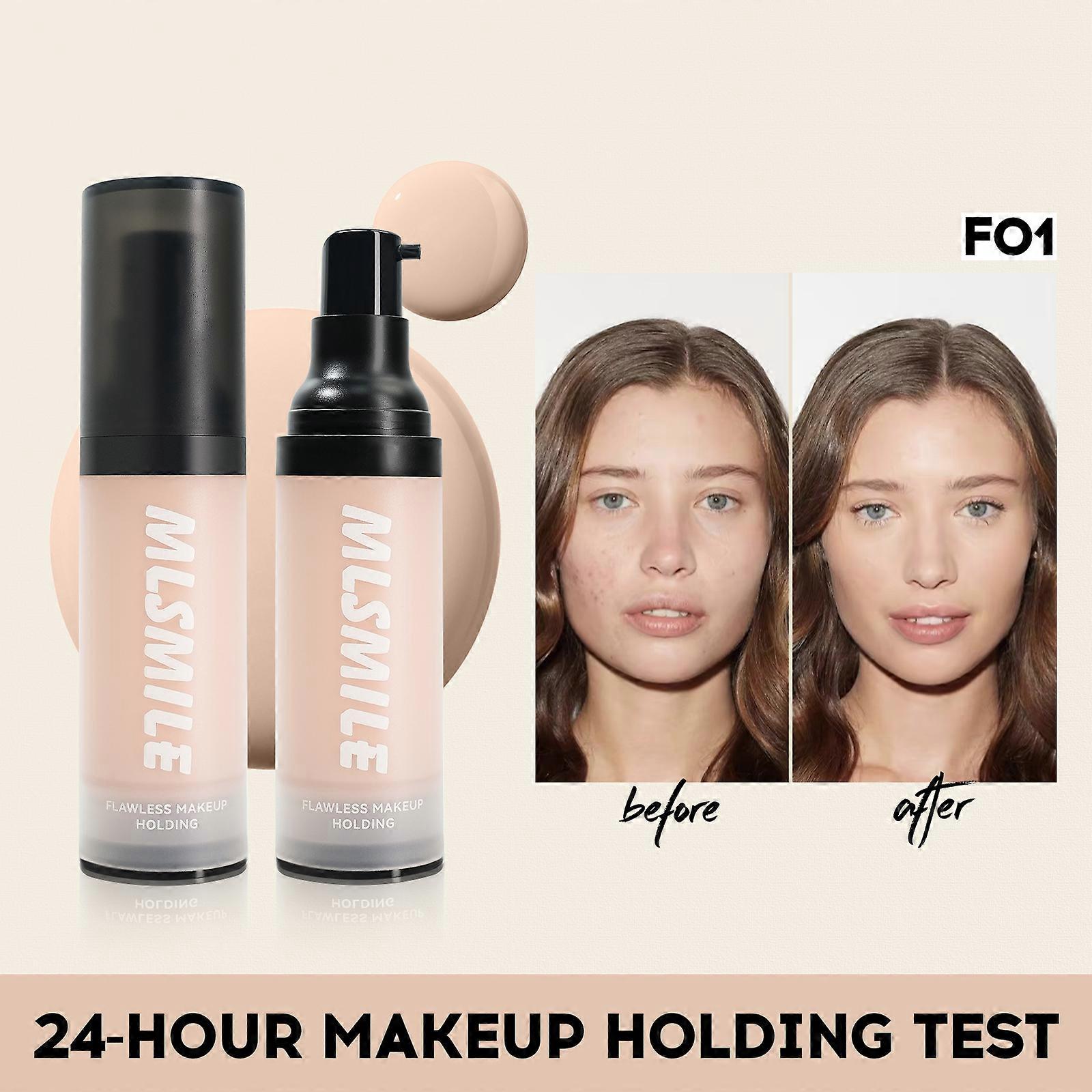 Face Foundation Cream Oil-Control Matte BBCream Waterproof Lasting Concealer Liquid Full Coverage Matte Base Professional Makeup