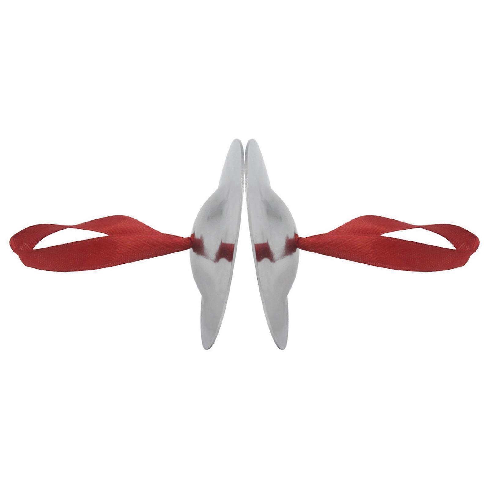 1 Pair Finger Small Cymbals Belly Dancing Cymbals Metal Finger Cymbals Percussion Dancing Props Percussion Instruments  Silver