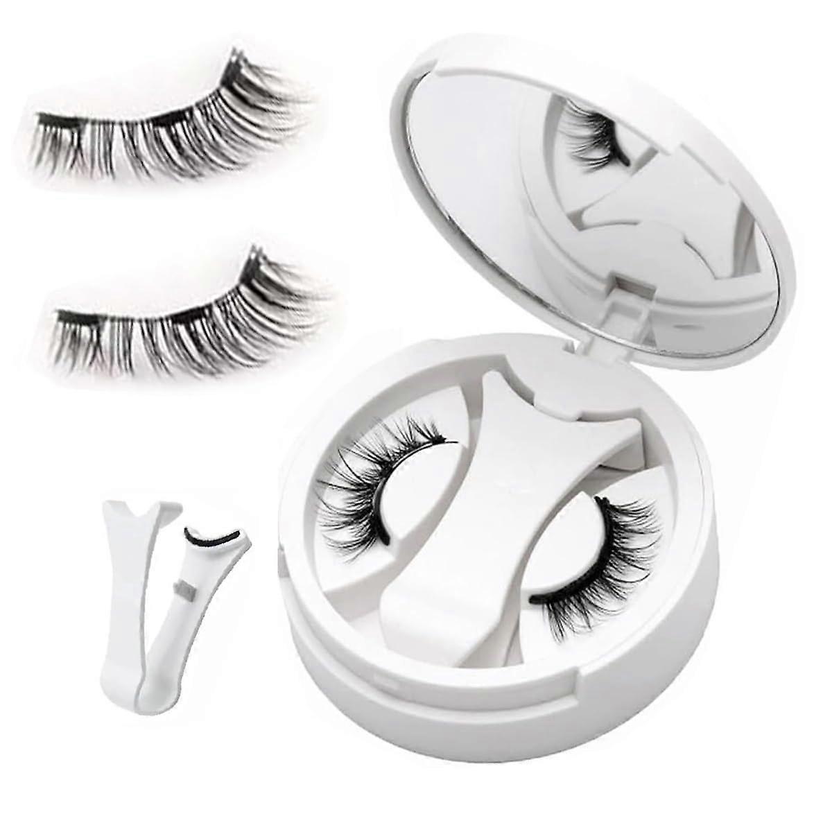 Magnetic Eyelashes with Applicator, 4Magnet Secure Hold, Natural Look, Glue and Reusable