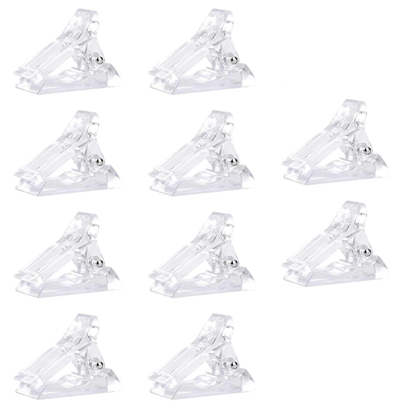10Pcs Nail Tip Clips for Extension Forms Acrylic UV LED Nail Builder Clamp Secure Form Hold