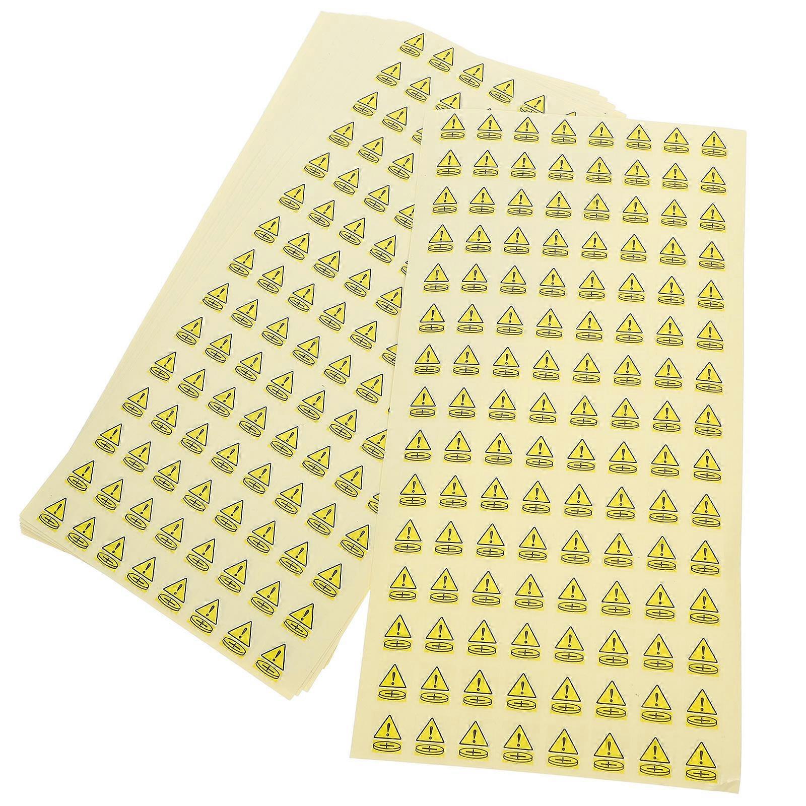 Battery Warning Tags Button Caution Stickers for Warning 1000Pcs