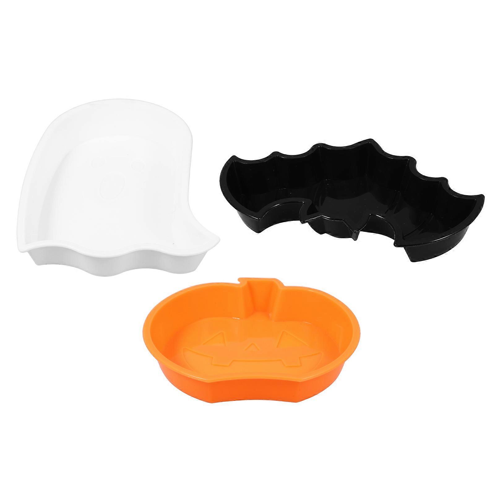 Reusable Candy Snack Plate for Halloween Use 3Pcs Assorted