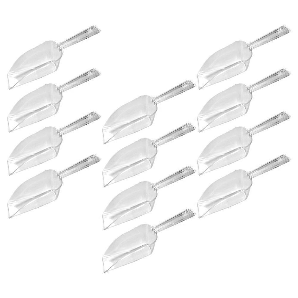 Plastic Flour Scoops for Kitchen Use 12Pcs Transparent Multipurpose Spoons