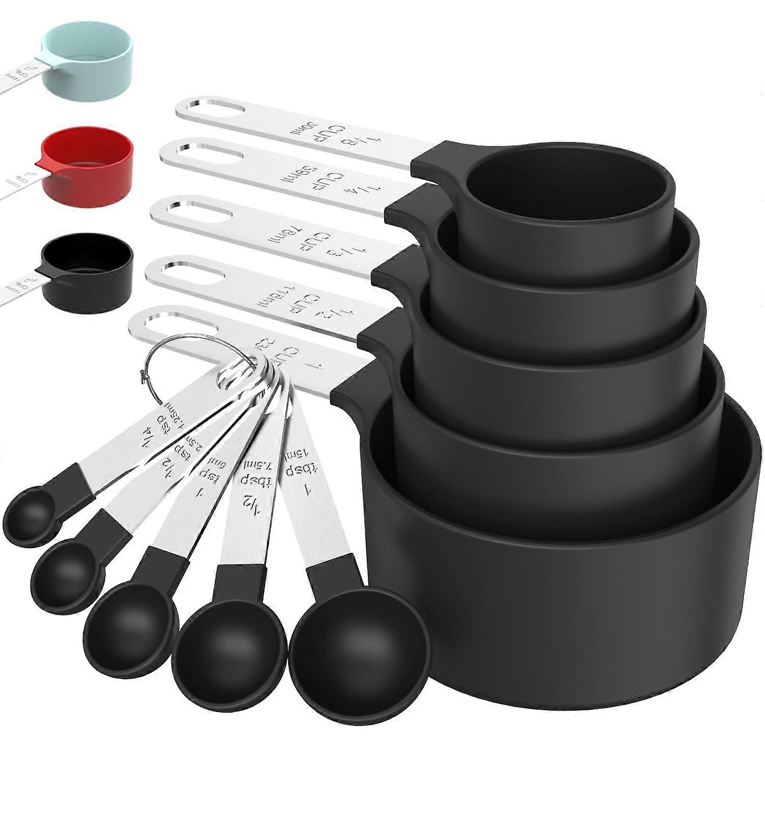 Measuring Cups and Spoons Set Stainless Steel 10Piece Stackable for Baking and Cooking
