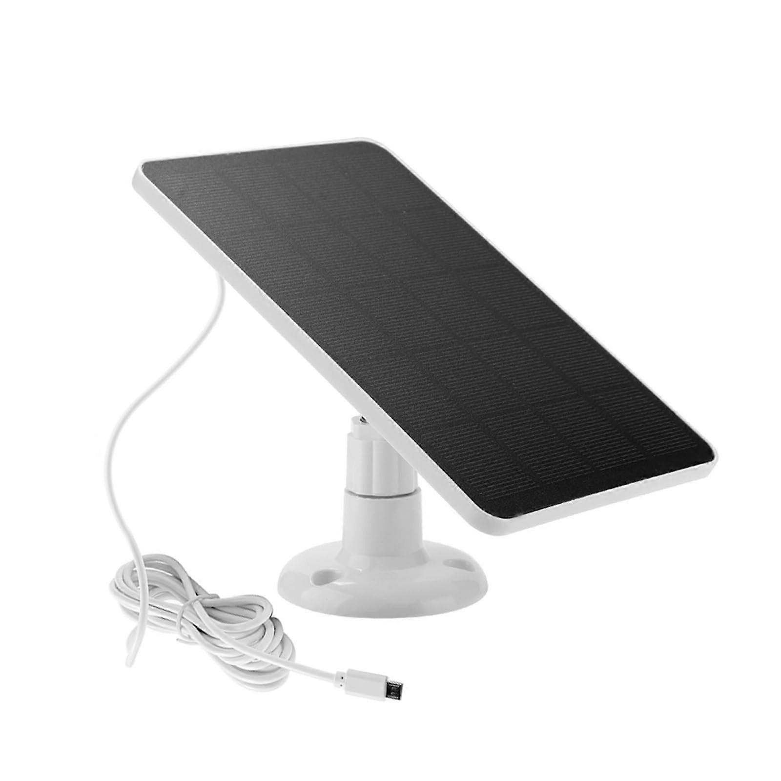 10W Solar Panel Charger 5V Micro USB for Security Camera and Wireless Doorbell with 360° Mount
