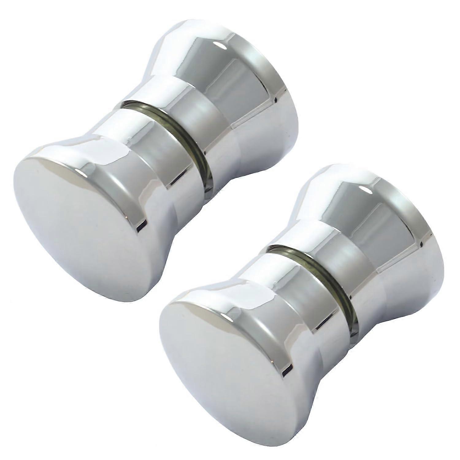 Shower Door Handle Chrome Round Glass Knob Replacement with Ergonomic Grip for Bathroom Screen