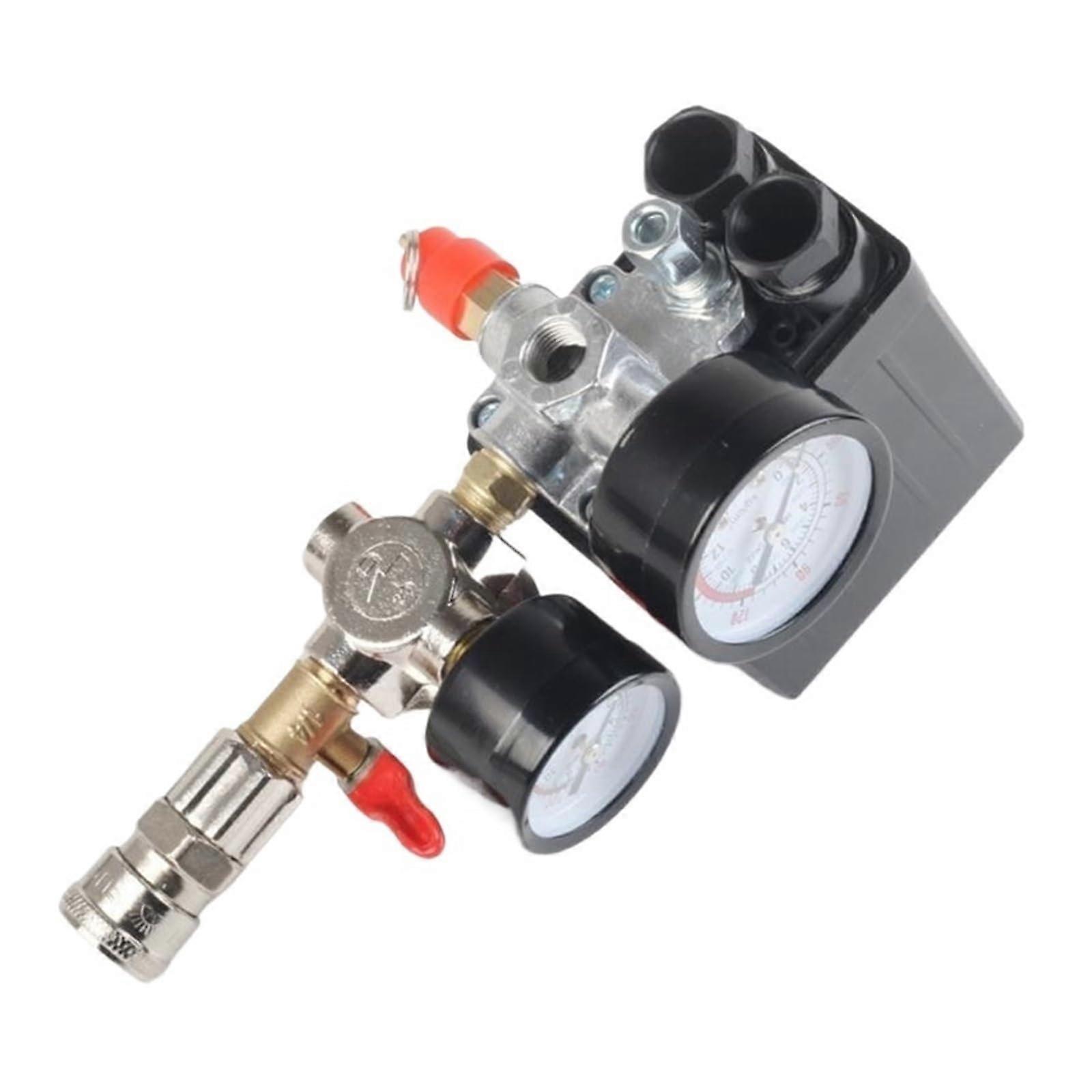 Air Compressor Pressure Switch Control Valve 90120 PSI with Regulator Gauge and Safety Relief