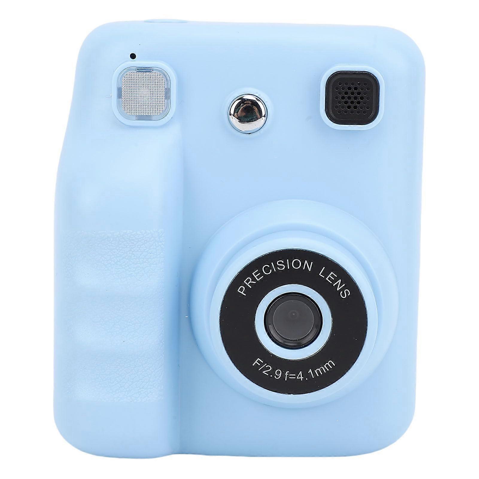 48MP Instant Print Camera with 2.4' HD Screen, MP3 Playback, 32GB Support, Blue Travel Photo Printer