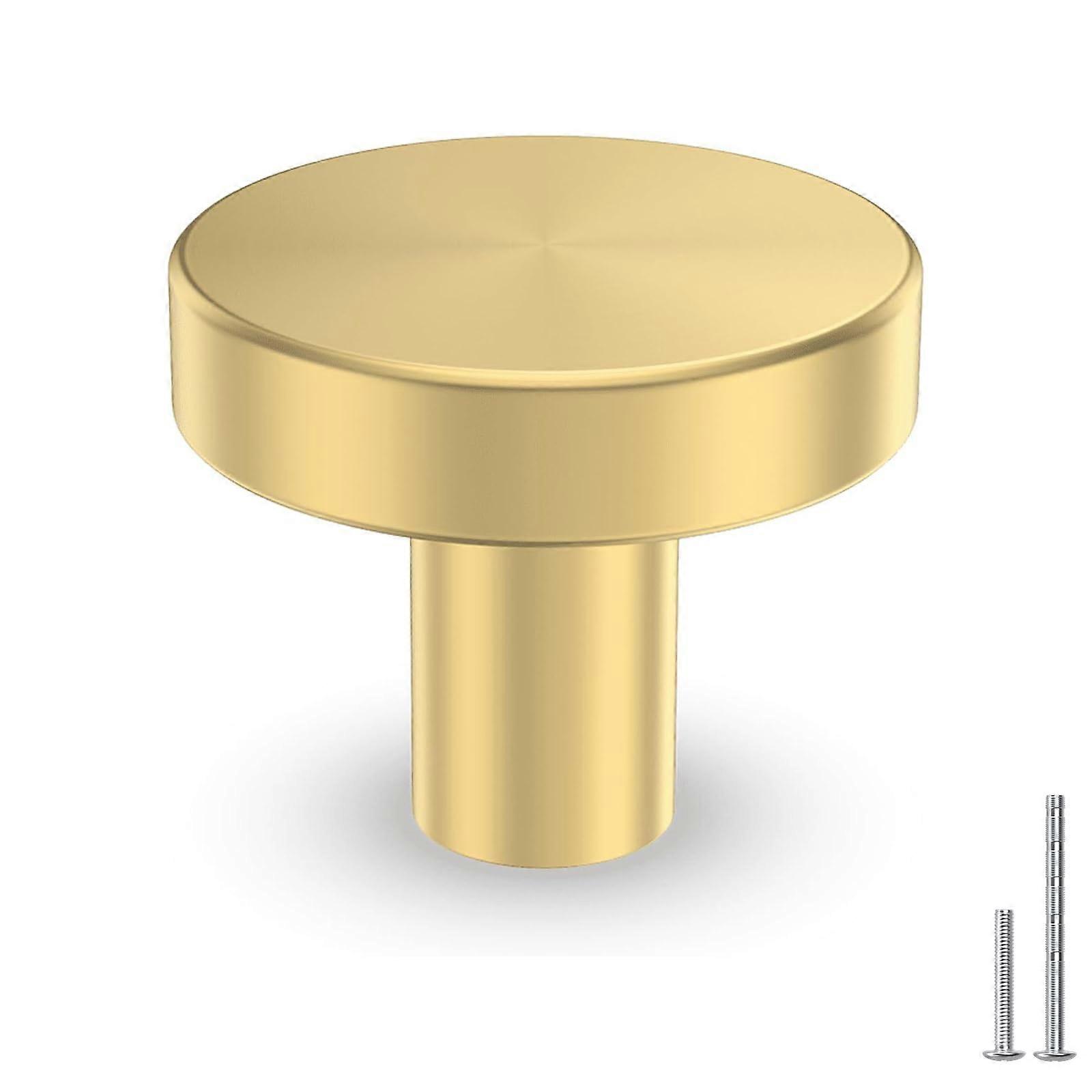 40 Pack Round Gold Cabinet Knobs with Elegant Finish, Easy Install Gold Drawer Pulls for Kitchen and Desk