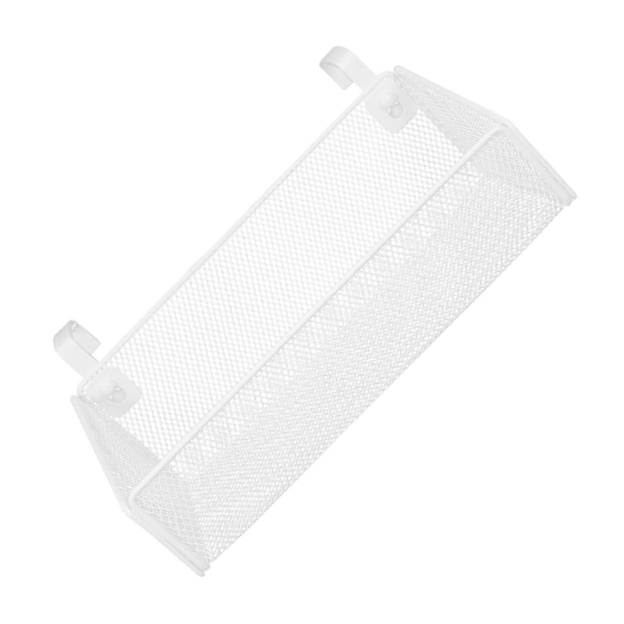 Bedside Storage Basket with Phone Holder, Metal Mesh Hanging Organizer for Dorm and Bunk Bed