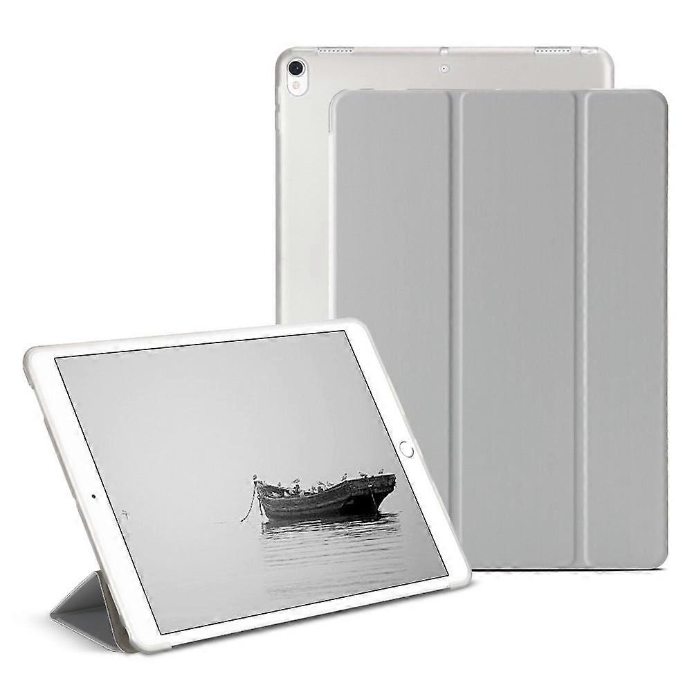 Stylish Case For Ipad 5/air1 Gray Tri-fold Silicone Stand For Dormancy