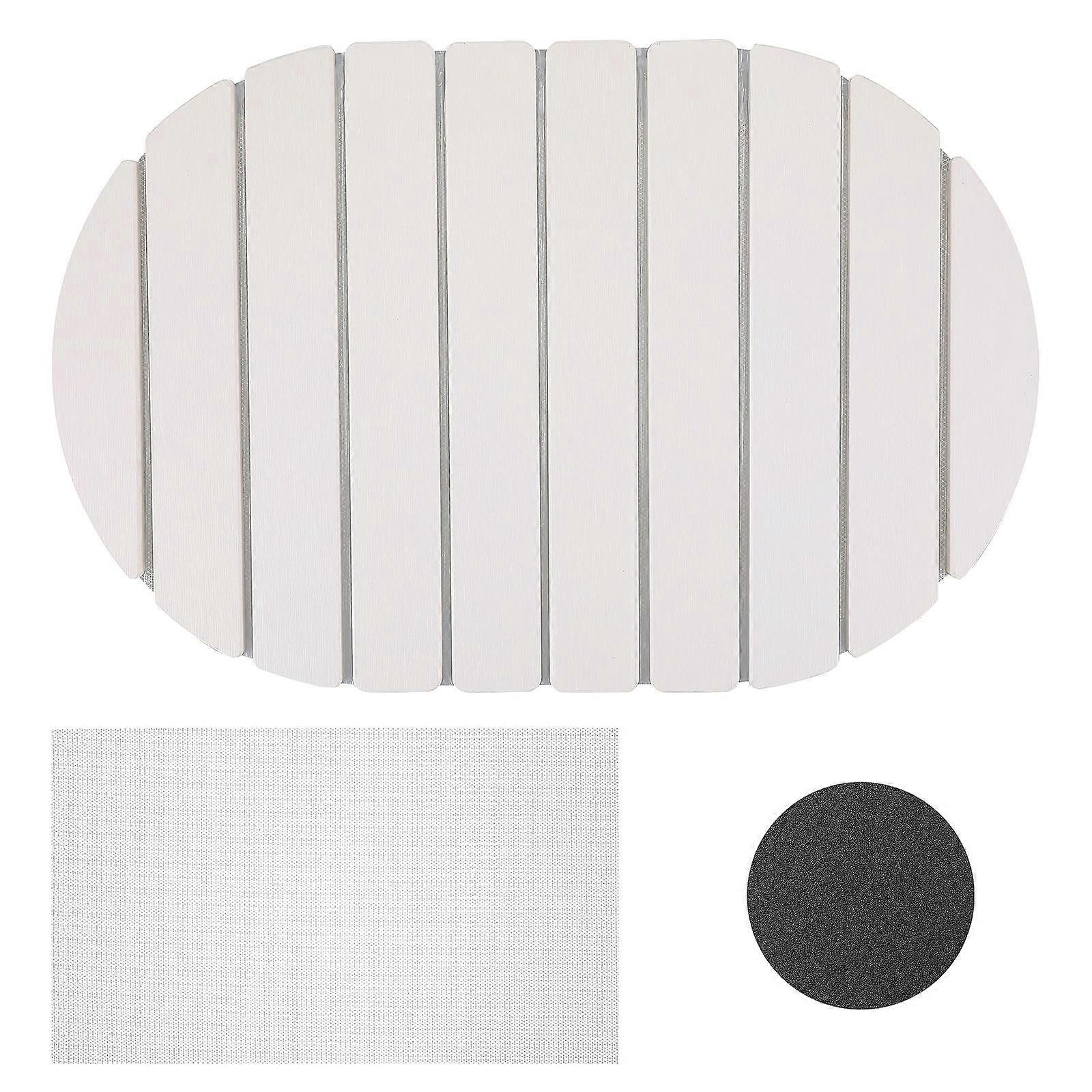 White Diatomite Dish Drying Mat for Efficient Water Absorption Foldable Use