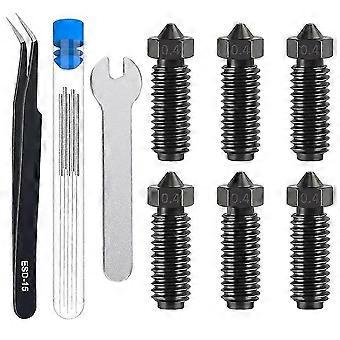 Conjunto de 6 bicos de aço endurecido de 0,4 mm compatíveis com 3 bicos rápidos.